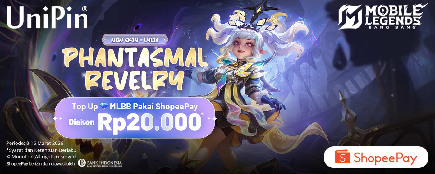 Miliki Skin Lylia Phantasmal Revelry! Top Up Pakai ShopeePay Diskon 20Ribu!